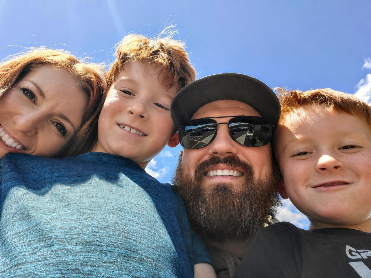 Thibault family summer selfie